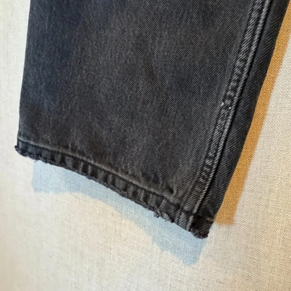 Reformation NWT Abby Low Rise Straight Jeans Black Trinity Wash Women’s 25